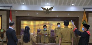 Sekda Lantik 133 Pejabat Fungsional Secara Virtual