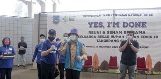 Airin Senam Bareng Pasien Eks Covid-19 di Jalatreng