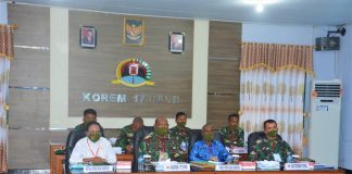 Kasrem 173/PVB Mengikuti Vicon Rapat Paripurna TMMD Ke-41 Dengan Aster Kasad